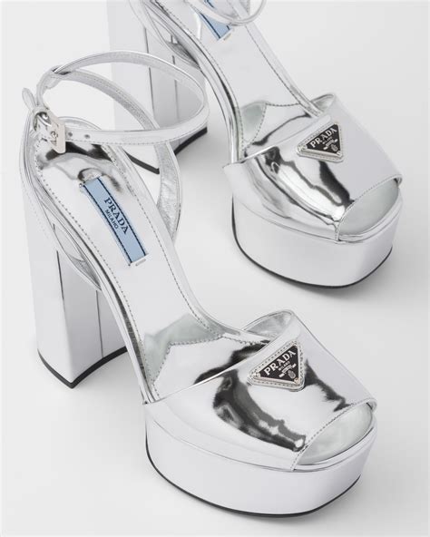 prada platform metallic|prada sandals for sale.